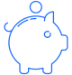 blue graphic of piggy bank