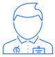 blue graphic of man