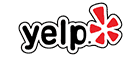 logo for yelp with red flower